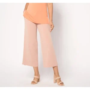 Fashion<Susan Graver Regular Modern Essential Wide-Leg Liquid Knit Crop Pants - a world of fashionable women's clothing, including a wide selection of dresses and trendy accessories.