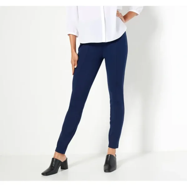Susan Graver Regular Ponte Knit Leggings w/ Seam Detail - a world of fashionable women's clothing, including a wide selection of dresses and trendy accessories.> Dresses
