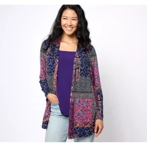 Susan Graver Regular Printed Liquid Knit Cardigan and Tank Set - a world of fashionable women's clothing, including a wide selection of dresses and trendy accessories.> Dresses