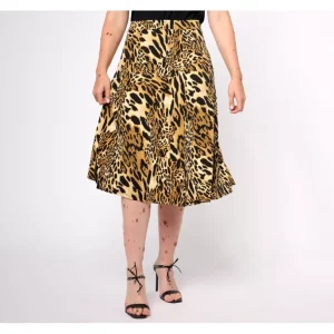 Susan Graver Regular Printed Liquid Knit Midi Skirt - a world of fashionable women's clothing, including a wide selection of dresses and trendy accessories.> Hat