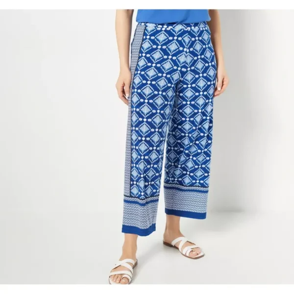 Susan Graver Regular Printed Liquid Knit Pull-On Crop Pants - a world of fashionable women's clothing, including a wide selection of dresses and trendy accessories.> Hat