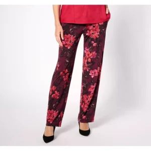 Susan Graver Regular Printed Liquid Knit Straight Leg Pants - a world of fashionable women's clothing, including a wide selection of dresses and trendy accessories.> Hat