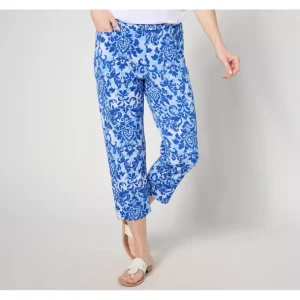 Susan Graver Regular Printed LK Fusion Slim Leg Crop Pants - a world of fashionable women's clothing, including a wide selection of dresses and trendy accessories.> Hat
