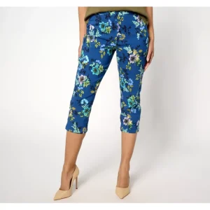 Susan Graver Regular Printed Uptown Stretch Slim Leg Capri Pants - a world of fashionable women's clothing, including a wide selection of dresses and trendy accessories.> Hat