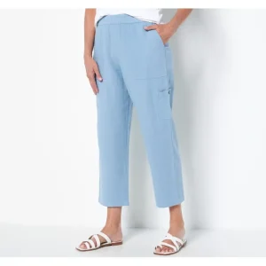 Susan Graver Regular Pure Easy Linen Utility Crop Pant - a world of fashionable women's clothing, including a wide selection of dresses and trendy accessories.> Hat