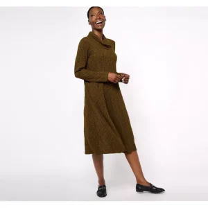 Susan Graver Regular Ribbed Sweater Knit Cowl Neck Midi Dress - a world of fashionable women's clothing, including a wide selection of dresses and trendy accessories.> Hat