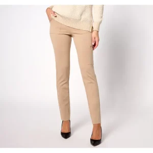 Susan Graver Regular Smart Ponte Knit Pull-on Slim Leg Cargo Pants - a world of fashionable women's clothing, including a wide selection of dresses and trendy accessories.> Hat