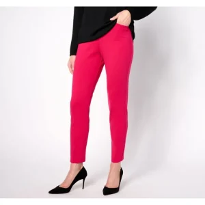 Susan Graver Regular Smart Ponte Knit Slim Leg Pants - a world of fashionable women's clothing, including a wide selection of dresses and trendy accessories.> Hat