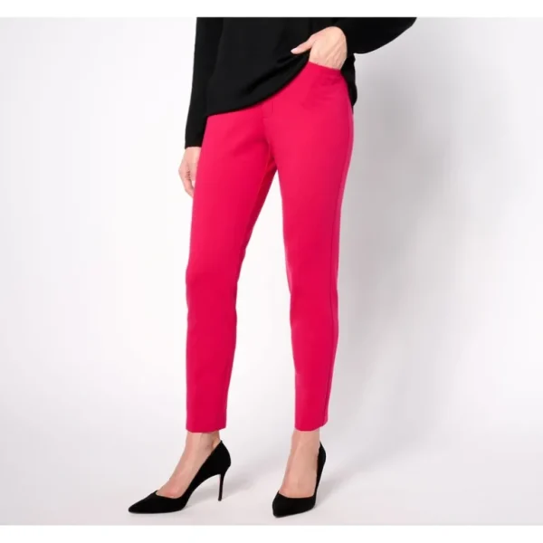 Susan Graver Regular Smart Ponte Knit Slim Leg Pants - a world of fashionable women's clothing, including a wide selection of dresses and trendy accessories.> Hat