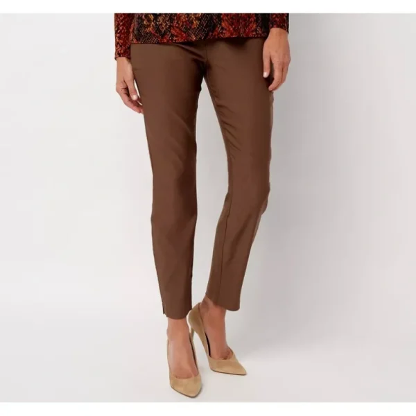 Susan Graver Regular Smooth Stretch Slim Leg Ankle Pants - a world of fashionable women's clothing, including a wide selection of dresses and trendy accessories.> Hat