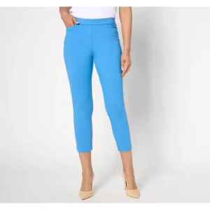 Susan Graver Regular Status Stretch Ponte Slim Leg Crop Pant - a world of fashionable women's clothing, including a wide selection of dresses and trendy accessories.> Hat
