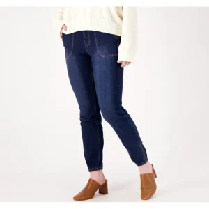 Susan Graver Regular Stretch Denim Jogger - a world of fashionable women's clothing, including a wide selection of dresses and trendy accessories.> Hat