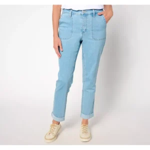Susan Graver Regular Utility Style Ankle Jean with Cuff - a world of fashionable women's clothing, including a wide selection of dresses and trendy accessories.> Hat