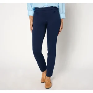 Susan Graver Regular Weekend French Terry 5- Pocket Pull-On Faux Fly Pants - a world of fashionable women's clothing, including a wide selection of dresses and trendy accessories.> Hat