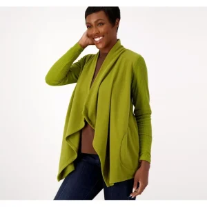 Susan Graver Regular Weekend Multi- Media Cardigan - a world of fashionable women's clothing, including a wide selection of dresses and trendy accessories.> Hat