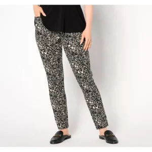 Susan Graver Regular Weekend Printed Premium Stretch Ava Ankle Pant - a world of fashionable women's clothing, including a wide selection of dresses and trendy accessories.> Hat