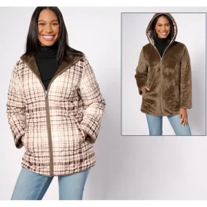 Susan Graver Reversible Quilted Woven Plush Fleece Jacket - a world of fashionable women's clothing, including a wide selection of dresses and trendy accessories.> Hat