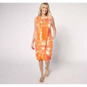 Susan Graver Soleil Brushed Knit Lace-Up Cover-Up - a world of fashionable women's clothing, including a wide selection of dresses and trendy accessories.> Hat