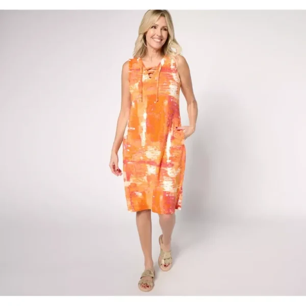 Susan Graver Soleil Brushed Knit Lace-Up Cover-Up - a world of fashionable women's clothing, including a wide selection of dresses and trendy accessories.> Hat