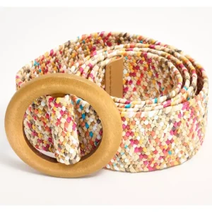 Susan Graver Stretch Raffia Belt with Round Wooden Buckle - a world of fashionable women's clothing, including a wide selection of dresses and trendy accessories.> Coats