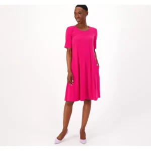 Susan Graver Tall Liquid Knit Fit Flare Dress - a world of fashionable women's clothing, including a wide selection of dresses and trendy accessories.> Hat