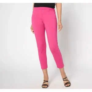 Susan Graver Tall Status Stretch Ponte Slim Leg Crop Pant - a world of fashionable women's clothing, including a wide selection of dresses and trendy accessories.> Hat