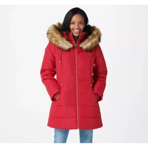 Susan Graver Water Resistant Quilted Puffer Jacket w/ Hood - a world of fashionable women's clothing, including a wide selection of dresses and trendy accessories.> Hat