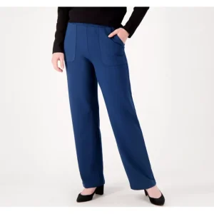 Fashion<Susan Graver Weekend Petite Heather Brushed Knit Wide Leg Pants - a world of fashionable women's clothing, including a wide selection of dresses and trendy accessories.