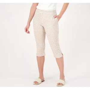 Susan Graver Weekend Petite Printed Premium Stretch Pedal Pushers - a world of fashionable women's clothing, including a wide selection of dresses and trendy accessories.> Dresses