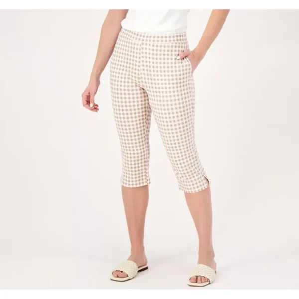 Susan Graver Weekend Petite Printed Premium Stretch Pedal Pushers - a world of fashionable women's clothing, including a wide selection of dresses and trendy accessories.> Dresses