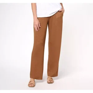 Susan Graver Weekend Petite Textured Jersey Stovepipe Pants - a world of fashionable women's clothing, including a wide selection of dresses and trendy accessories.> Hat