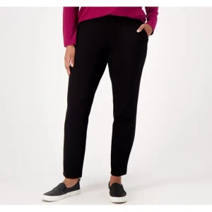 Susan Graver Weekend Regular Drapey Scuba Knit Pull On Ankle Pants - a world of fashionable women's clothing, including a wide selection of dresses and trendy accessories.> Hat