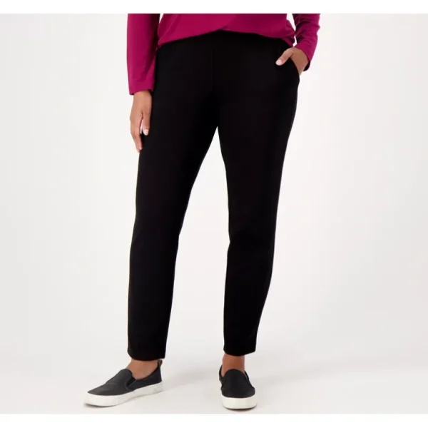 Susan Graver Weekend Regular Drapey Scuba Knit Pull On Ankle Pants - a world of fashionable women's clothing, including a wide selection of dresses and trendy accessories.> Hat