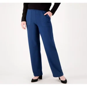 Fashion<Susan Graver Weekend Regular Heather Brushed Knit Wide Leg Pants - a world of fashionable women's clothing, including a wide selection of dresses and trendy accessories.