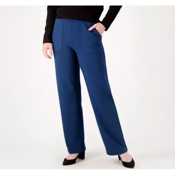 Fashion<Susan Graver Weekend Regular Heather Brushed Knit Wide Leg Pants - a world of fashionable women's clothing, including a wide selection of dresses and trendy accessories.