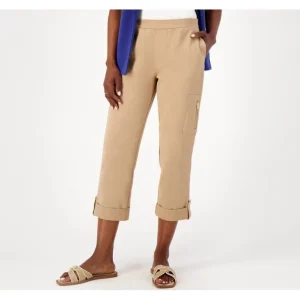 Susan Graver Weekend Regular Premium Stretch Slim Leg Crop Pants - a world of fashionable women's clothing, including a wide selection of dresses and trendy accessories.> Hat