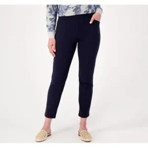 Fashion<Susan Graver Weekend Regular Premium Stretch Slim Leg Pants - a world of fashionable women's clothing, including a wide selection of dresses and trendy accessories.