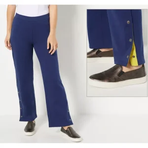 Susan Graver Weekend Regular Washed French Terry Track Pant - a world of fashionable women's clothing, including a wide selection of dresses and trendy accessories.> Hat