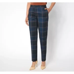 Tailored by Susan Graver Reg Printed Ponte Zip-Front Trousers - a world of fashionable women's clothing, including a wide selection of dresses and trendy accessories.> Hat