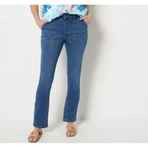 Fashion<Tall Easy Stretch Denim Straight Leg Jeans - a world of fashionable women's clothing, including a wide selection of dresses and trendy accessories.