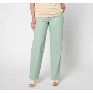 Fashion<Tall EasyWear Twill Full-Length Wide-Leg Pant - a world of fashionable women's clothing, including a wide selection of dresses and trendy accessories.