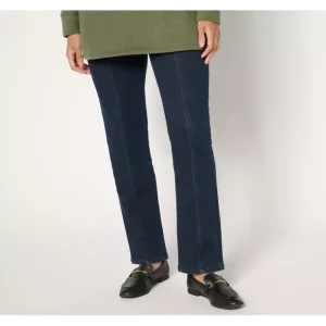 Tall Indigo Cozy Touch Straight Leg Jean w/ Seaming - a world of fashionable women's clothing, including a wide selection of dresses and trendy accessories.> Hat