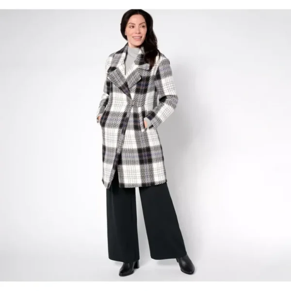 Thread Collective Bold Plaid Coat with Oversized Collar - a world of fashionable women's clothing, including a wide selection of dresses and trendy accessories.> Coats