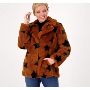 Thread Collective Faux Bunny Star Coat with Pockets - a world of fashionable women's clothing, including a wide selection of dresses and trendy accessories.> Coats