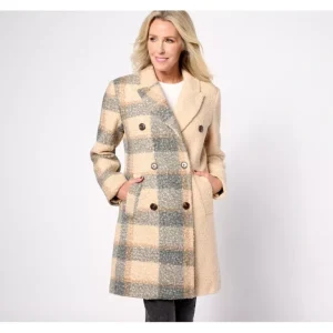 Thread Collective Plaid Blocked Faux Wool Peacoat - a world of fashionable women's clothing, including a wide selection of dresses and trendy accessories.> Coats