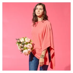 Tickled Pink Solid Cotton Poncho - a world of fashionable women's clothing, including a wide selection of dresses and trendy accessories.> Dresses