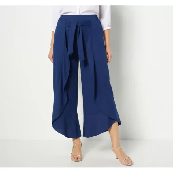 Truth + Style Petite Flounced Stretch Woven Pants - a world of fashionable women's clothing, including a wide selection of dresses and trendy accessories.> Hat