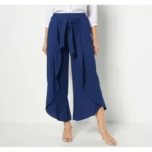 Truth + Style Regular Flounced Stretch Woven Pants - a world of fashionable women's clothing, including a wide selection of dresses and trendy accessories.> Hat