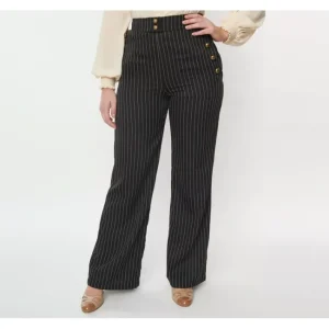 Fashion<Unique Vintage Black White Pinstripe Sailor Pants - a world of fashionable women's clothing, including a wide selection of dresses and trendy accessories.
