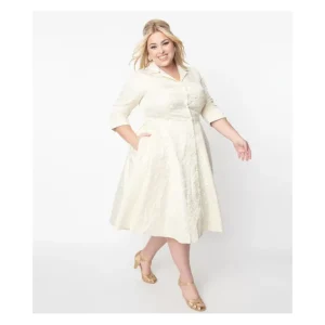 Unique Vintage Button Front Brocade Swing Dress - a world of fashionable women's clothing, including a wide selection of dresses and trendy accessories.> Hat